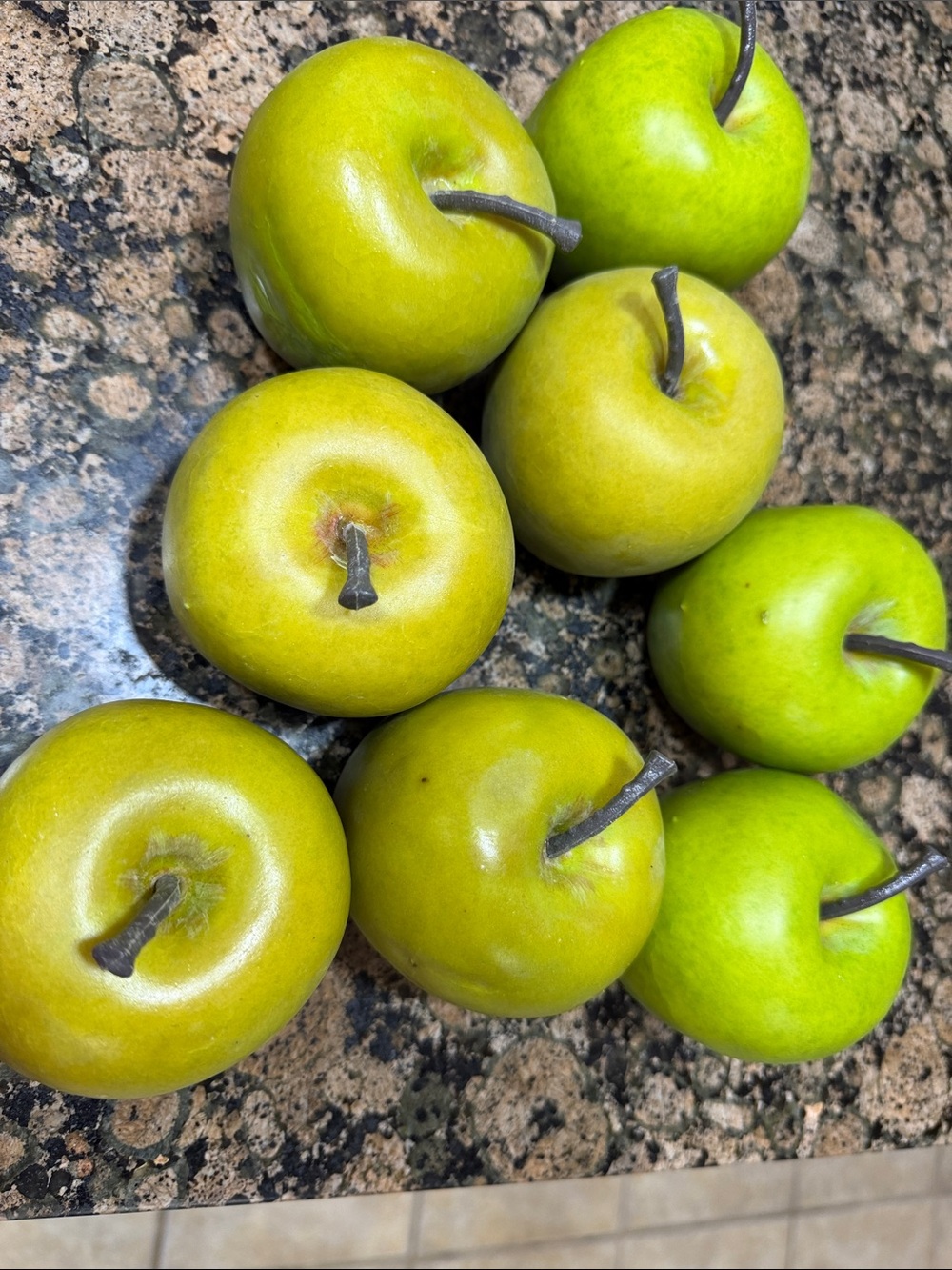 Green Decorative Faux Apples - Home Accents set of 8